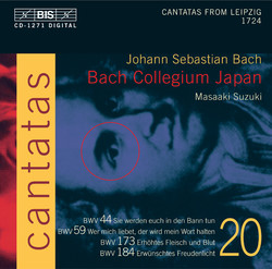 J.S. Bach - Cantatas, Vol.20 (BWV 184, 173, 59, 44)